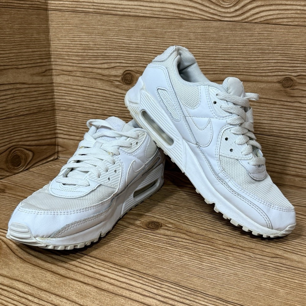 Nike Air Max 90 Shoes Women Sz 10‎ White CQ2560-100 Classic Running Sneakers